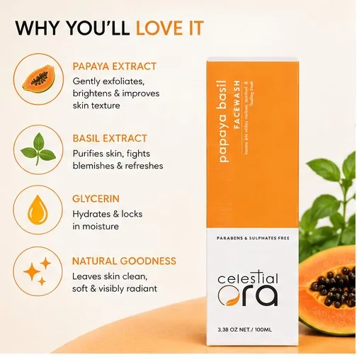 Papaya Basil Facewash 100ml thumbnail 3