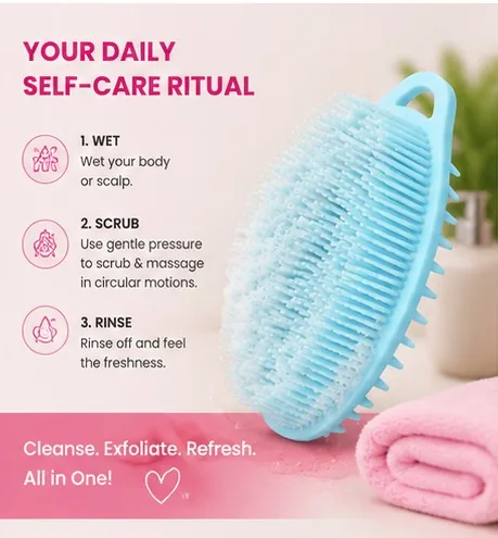 2-in-1 Body Scrubber & Scalp Massager thumbnail 5