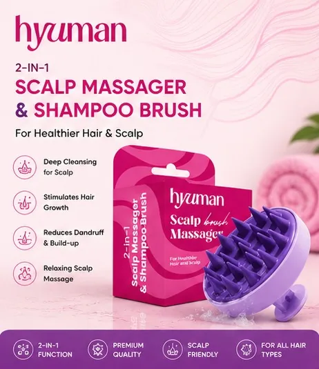 2-in-1 Scalp Massager & Shampoo Brush thumbnail 2