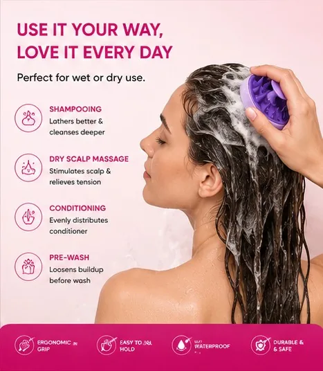 2-in-1 Scalp Massager & Shampoo Brush thumbnail 4
