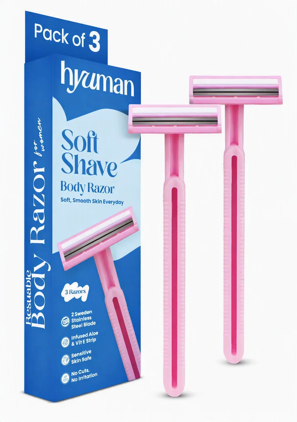 Soft Shave Body Razor (Pack of 3) thumbnail 1