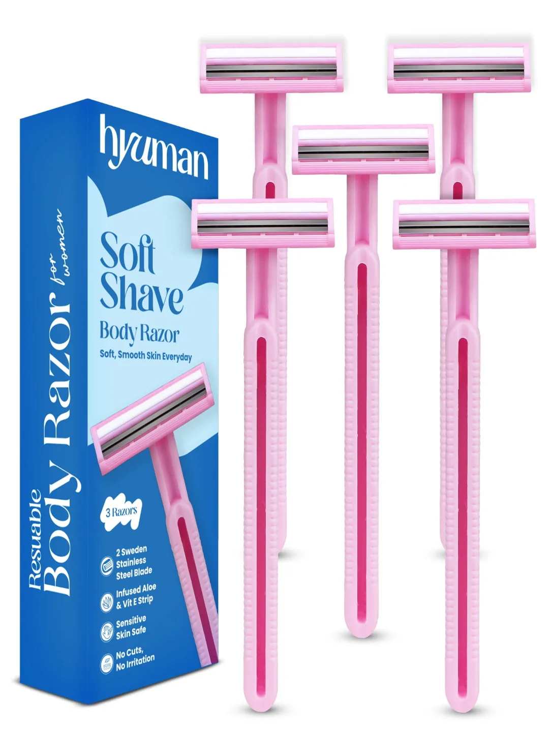 Soft Shave Body Razor (Pack of 3) thumbnail 6