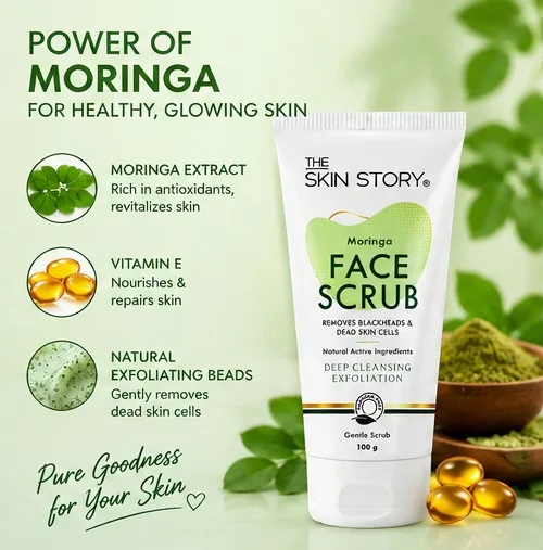 Moringa Face Scrub 100gm thumbnail 3