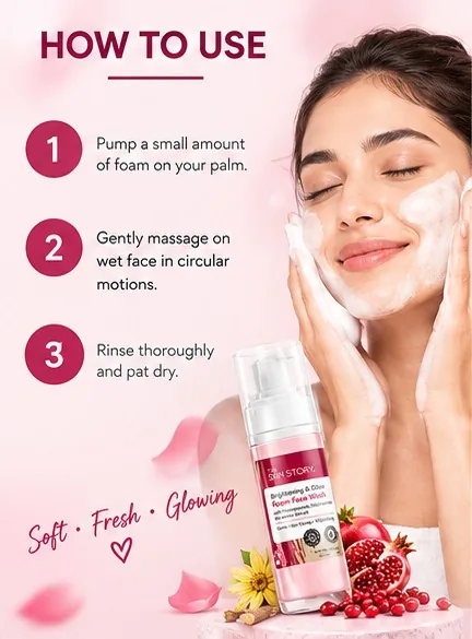 Beetroot & Pomegranate Sulphate Free Foaming Face Wash 100 ml thumbnail 5