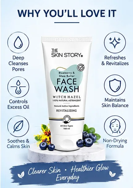Blueberry & Shea Butter Face Wash 100ml thumbnail 3