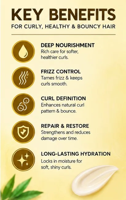 Intense Hydrating Hair Mask for Curly Hair 200gm thumbnail 3