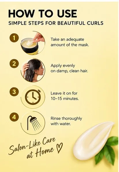 Intense Hydrating Hair Mask for Curly Hair 200gm thumbnail 5