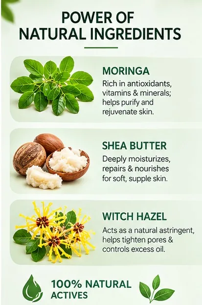 Moringa & Shea Butter Facewash 100ml thumbnail 4