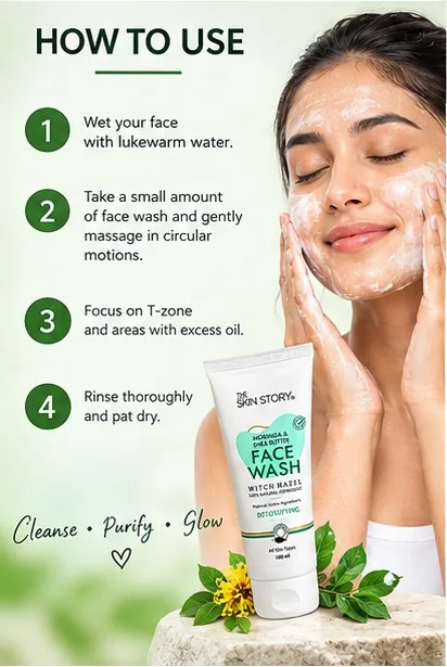 Moringa & Shea Butter Facewash 100ml thumbnail 5